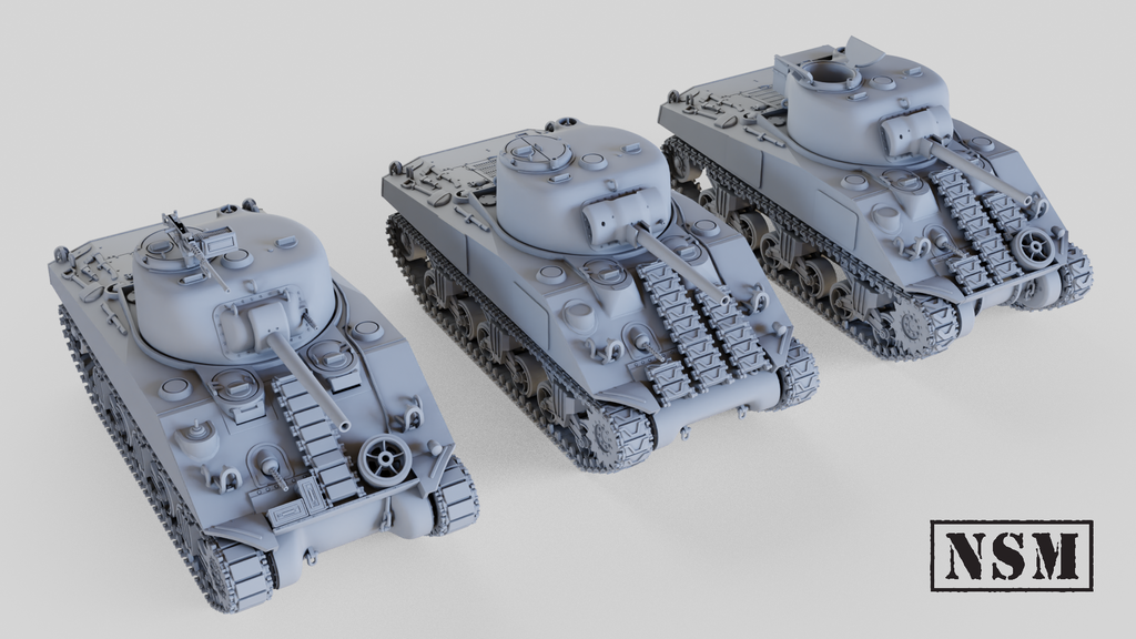 NSM M4A2 Sherman - Early and Mid Production - (USA, UK, Soviet, WW2)