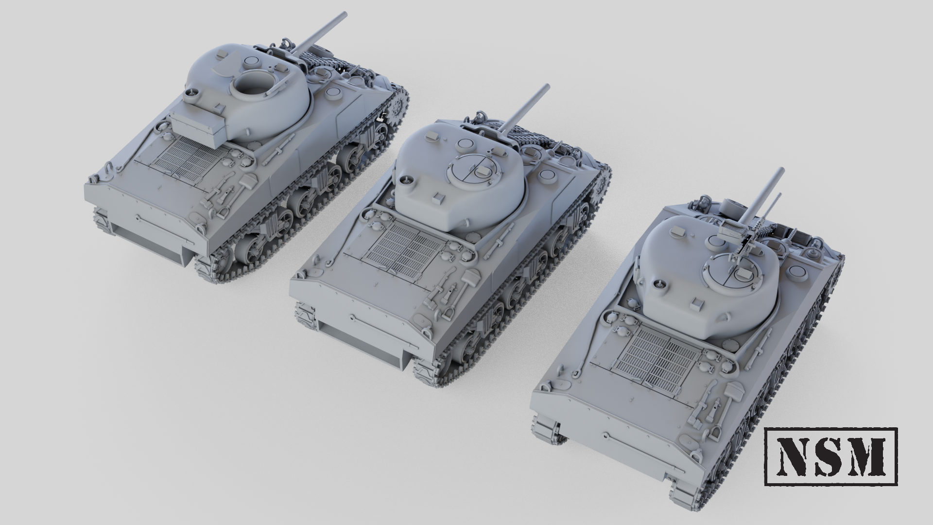 NSM M4A2 Sherman - Early and Mid Production - (USA, UK, Soviet, WW2)