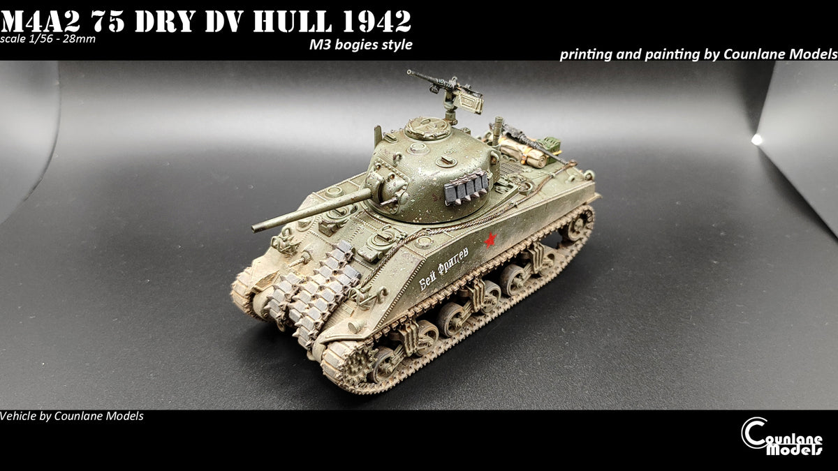 Counlane Sherman M4A2 early DV Hull, M3 bogies style (USA/UK/SOVIET, WW2)