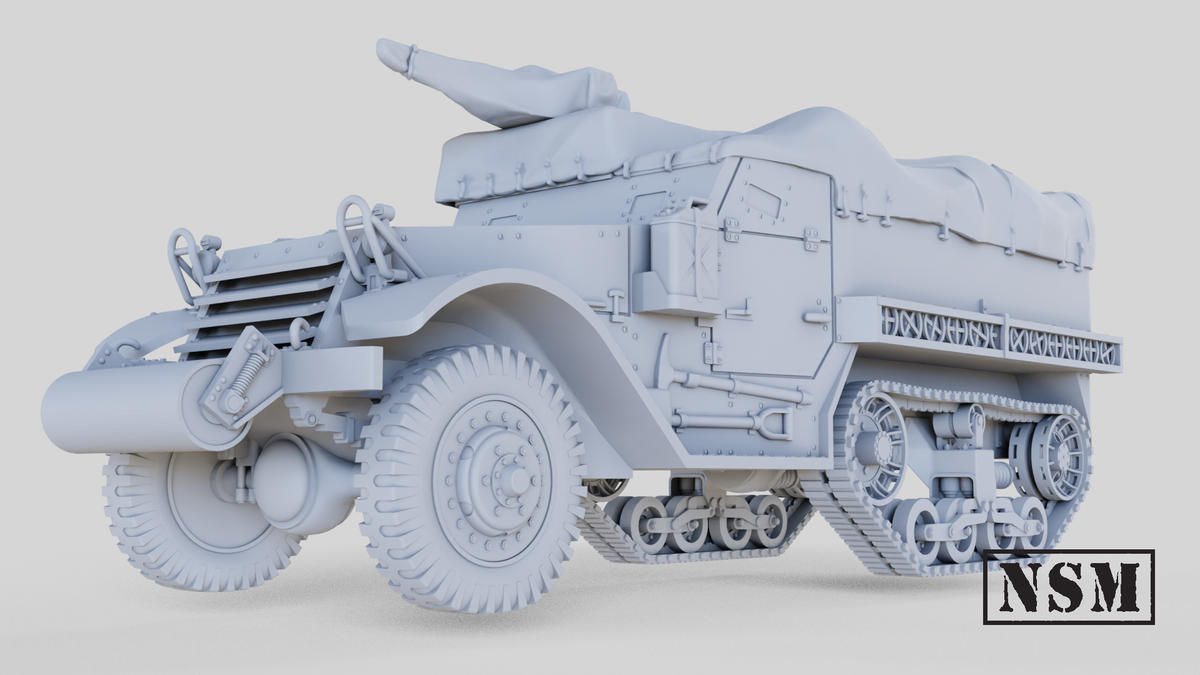 NSM Halftrack M5A1 8th Army - (UK, WW2)