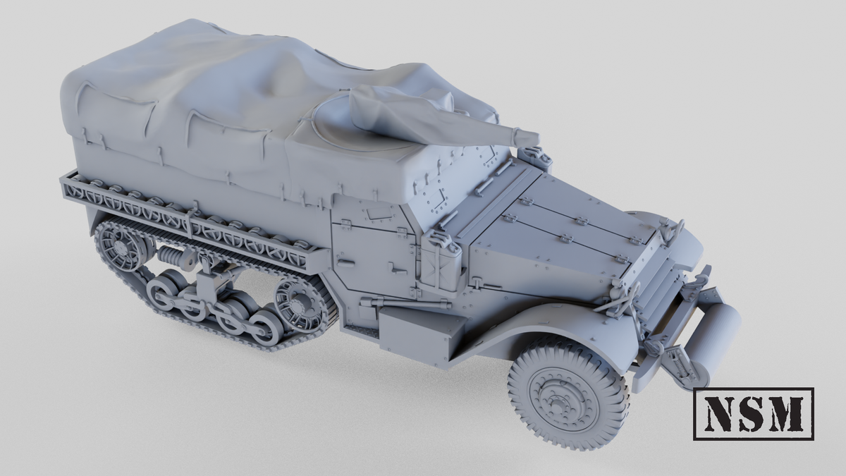 NSM Halftrack M5A1 8th Army - (UK, WW2)
