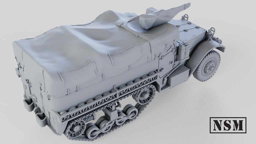 NSM Halftrack M5A1 8th Army - (UK, WW2)