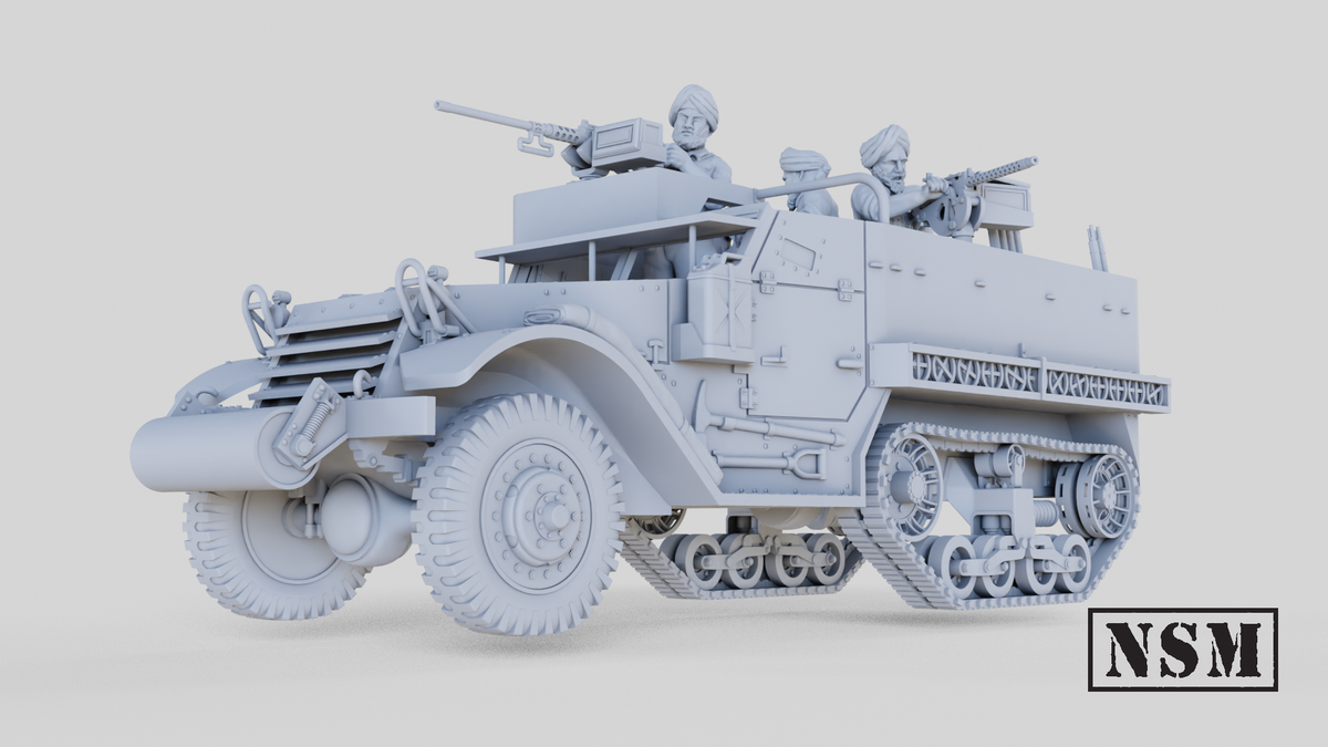 NSM Halftrack M5A1 8th Army - (UK, WW2)