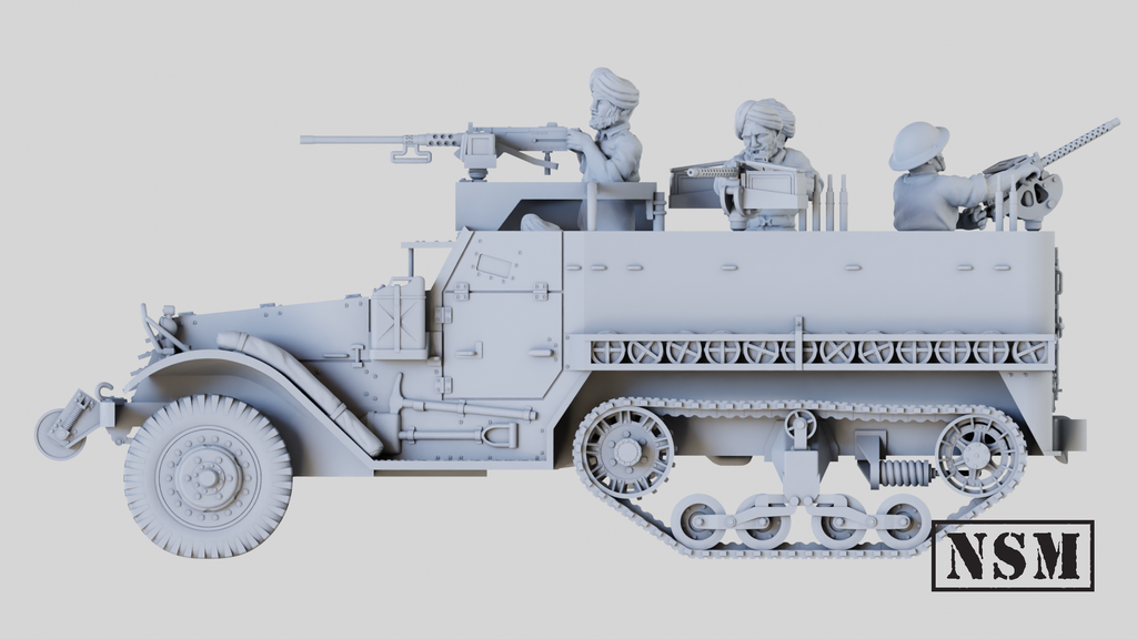 NSM Halftrack M5A1 8th Army - (UK, WW2)