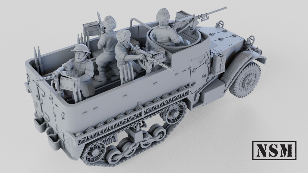 NSM Halftrack M5A1 8th Army - (UK, WW2)