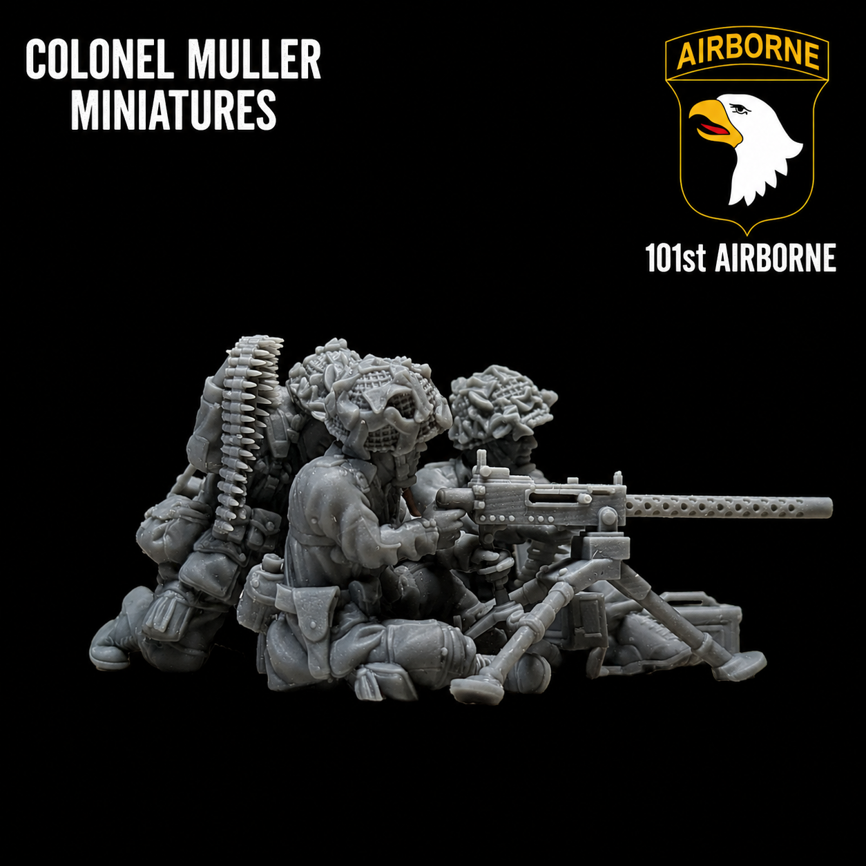 Col. Muller US AIRBORNE BROWNING 1919 MMG FIRE TEAM