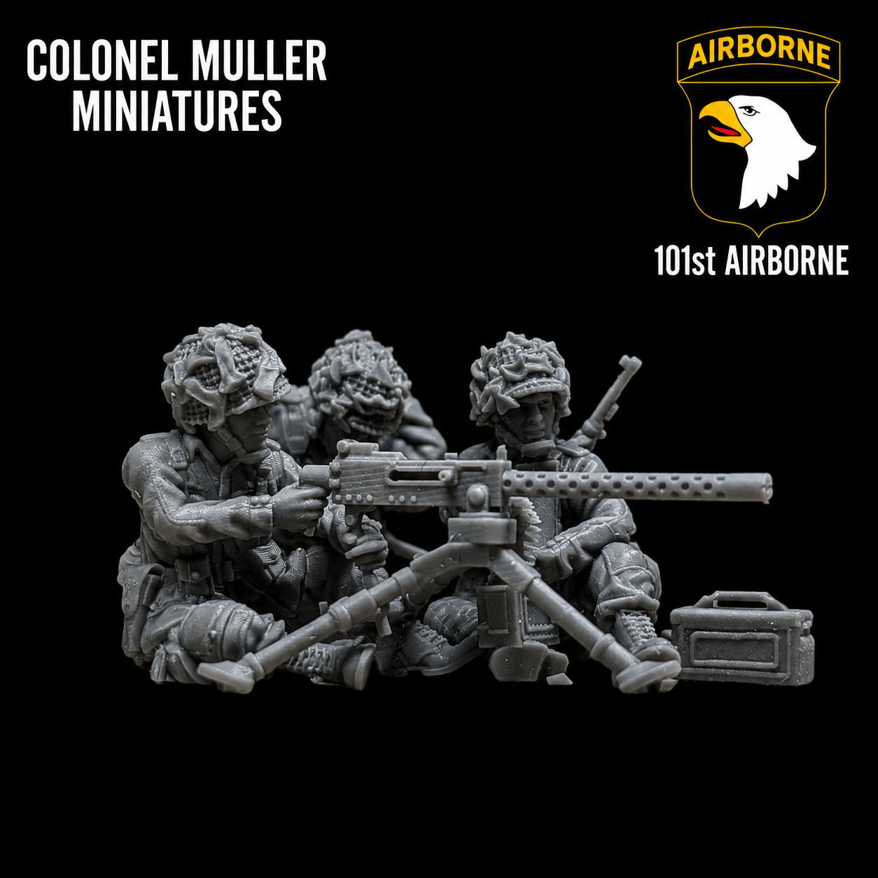 Col. Muller US AIRBORNE BROWNING 1919 MMG FIRE TEAM