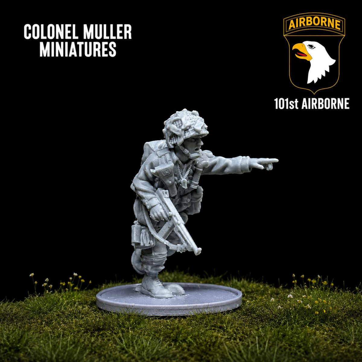 Col. Muller US Airborne NCO Indicating Update Pose