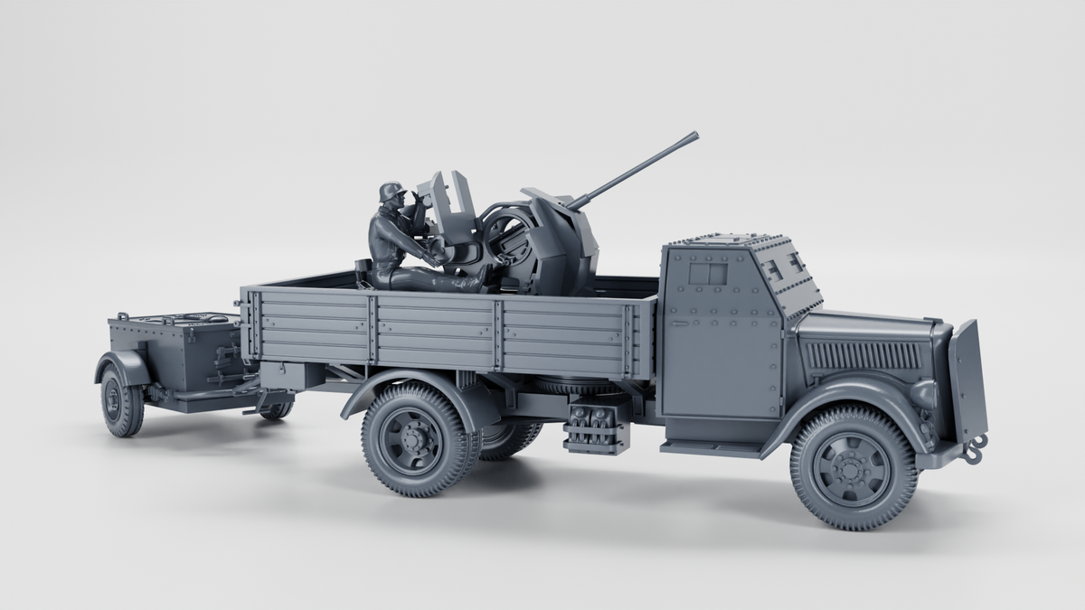 WG3D Opel Blitz with FLAK38 20mm with armored cab (+15cm Panzerwerfer) (Germany, WW2)