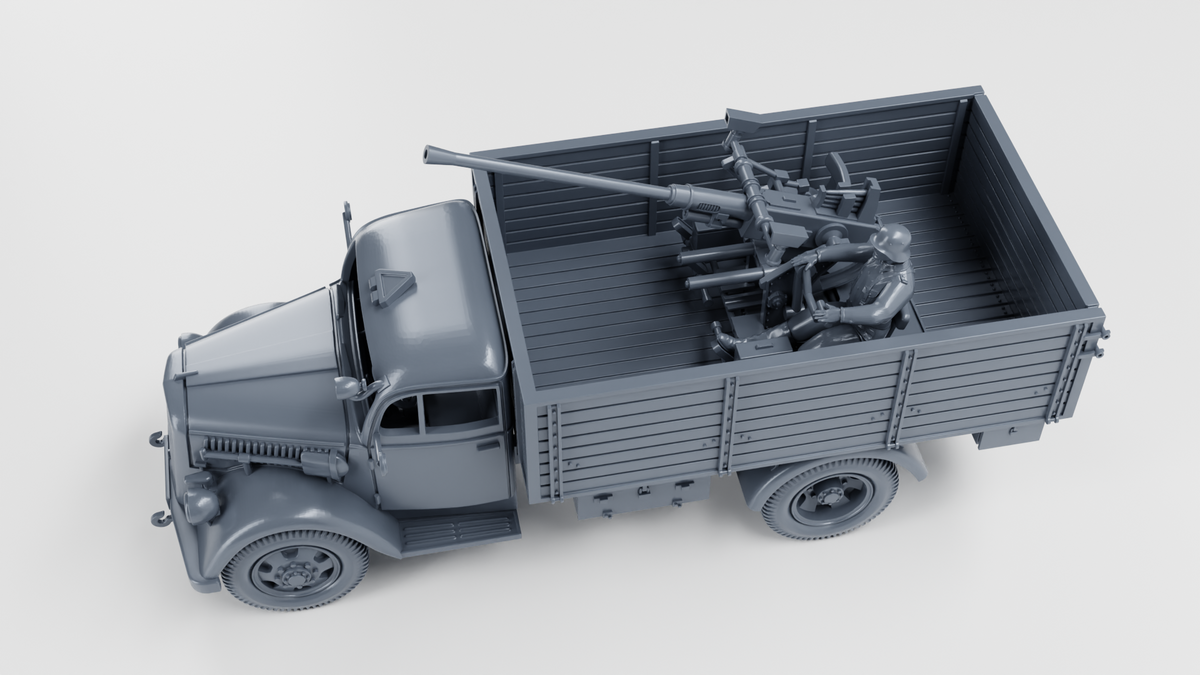 WG3D Opel Blitz with German Bofors 40mm FLAK 28 AA gun (Germany, WW2)