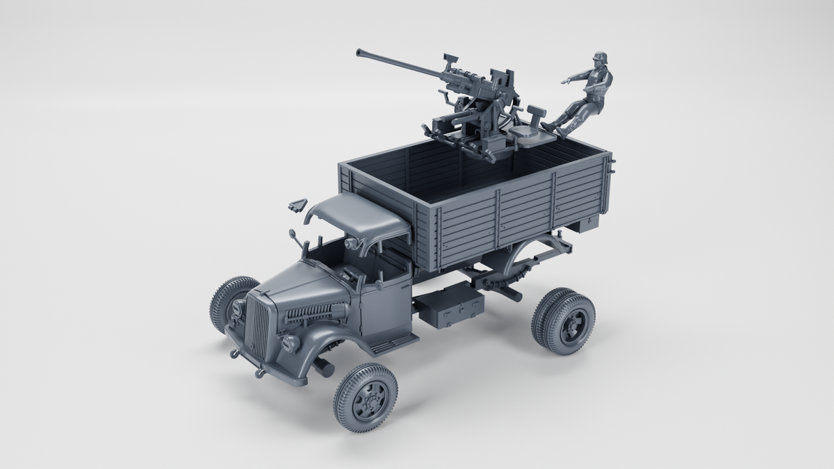 WG3D Opel Blitz with German Bofors 40mm FLAK 28 AA gun (Germany, WW2)