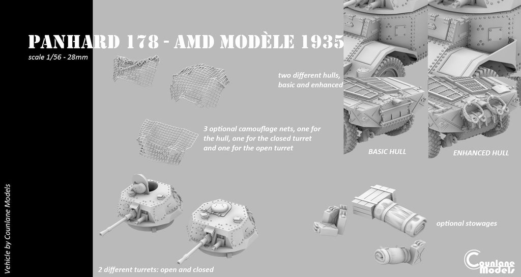 Counlane AMD-35 Panhard 178 Scout (France, WW2)