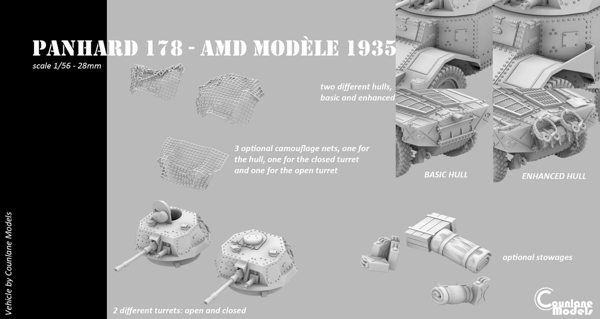 Counlane AMD-35 Panhard 178 Scout (France, WW2)