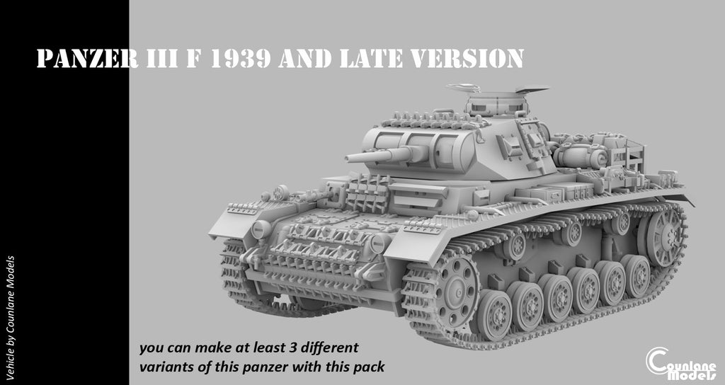 Counlane Panzer III Ausf F 1939 and Late Version (Germany, WW2)