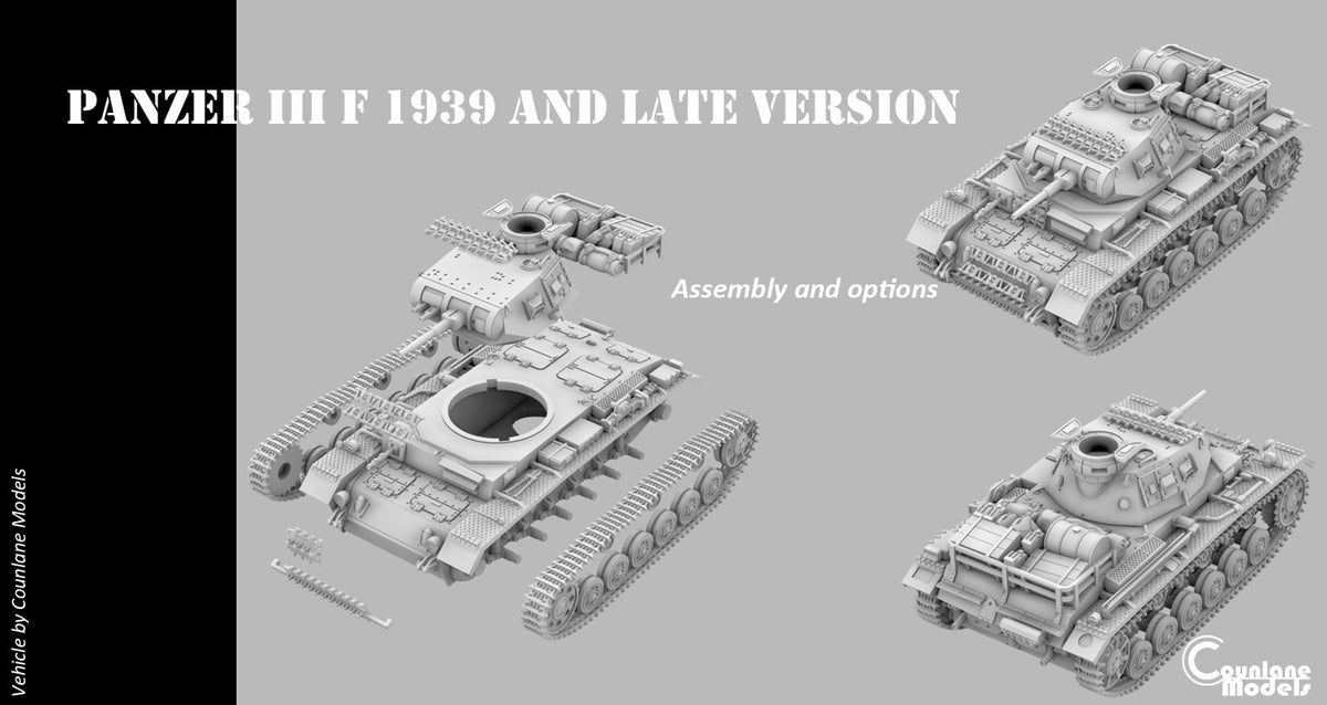 Counlane Panzer III Ausf F 1939 and Late Version (Germany, WW2)