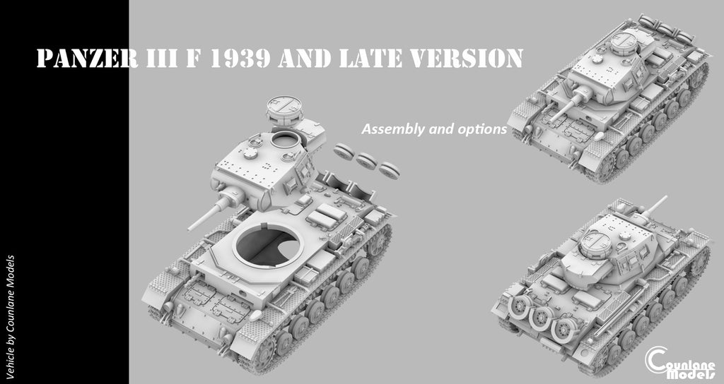 Counlane Panzer III Ausf F 1939 and Late Version (Germany, WW2)