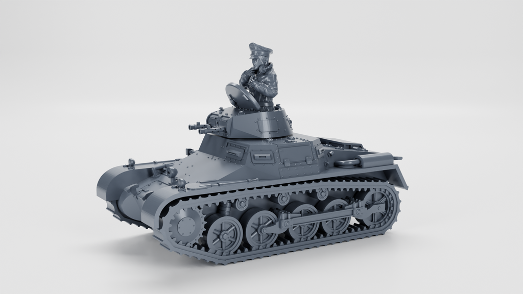 WG3D Panzer I Ausf.A (Sd.Kfz.101) + 3 Tankmen (Germany, 1934, Interwar + Spanish Civil War)