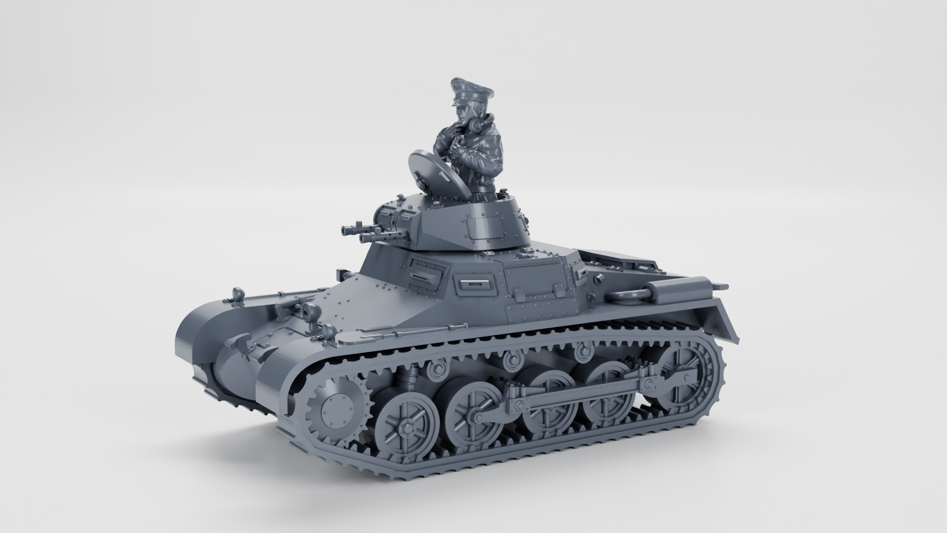 WG3D Panzer I Ausf.A (Sd.Kfz.101) + 3 Tankmen (Germany, 1934, Interwar + Spanish Civil War)
