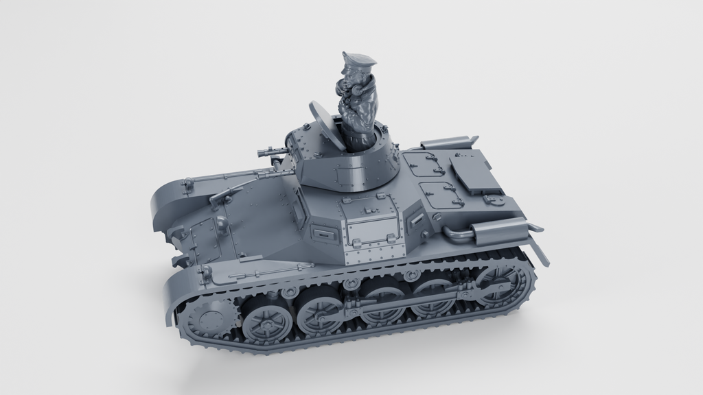 WG3D Panzer I Ausf.A (Sd.Kfz.101) + 3 Tankmen (Germany, 1934, Interwar + Spanish Civil War)