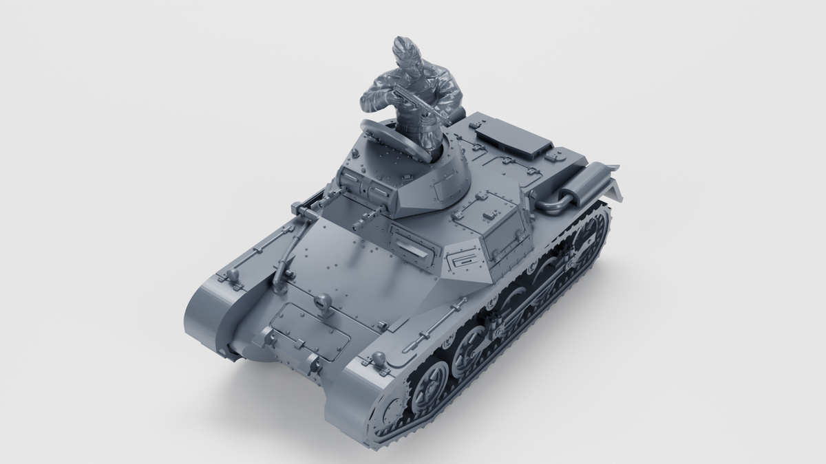 WG3D Panzer I Ausf.A (Sd.Kfz.101) + 3 Tankmen (Germany, 1934, Interwar + Spanish Civil War)