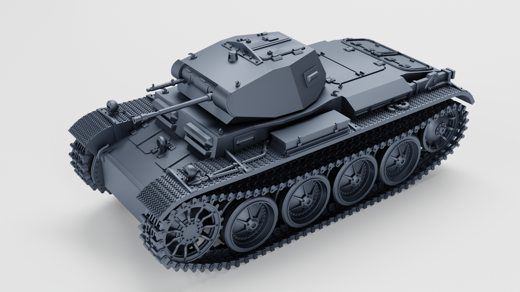 WG3D Panzer II Ausf.D (Sd.Kfz.121) + 3 Tankmen (Germany, WW2)