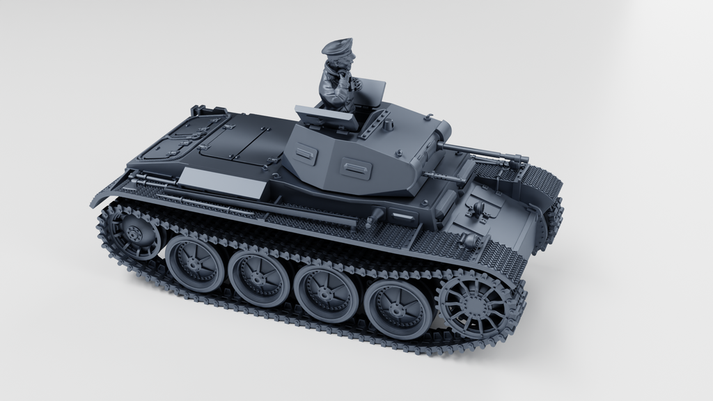 WG3D Panzer II Ausf.D (Sd.Kfz.121) + 3 Tankmen (Germany, WW2)