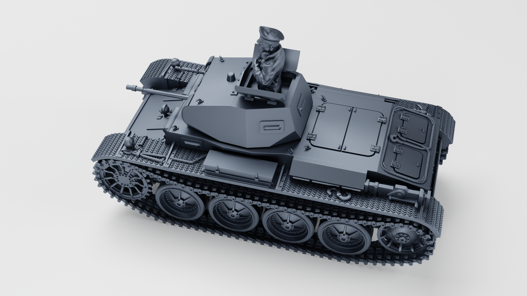 WG3D Panzer II Ausf.D (Sd.Kfz.121) + 3 Tankmen (Germany, WW2)
