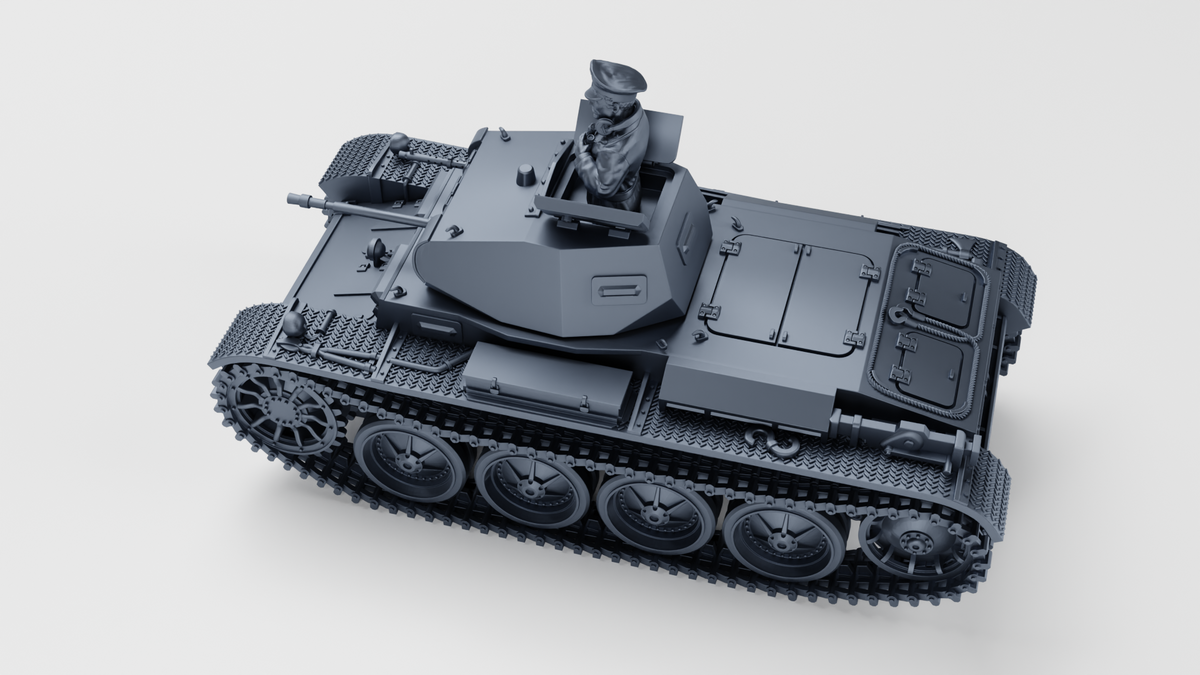 WG3D Panzer II Ausf.D (Sd.Kfz.121) + 3 Tankmen (Germany, WW2)