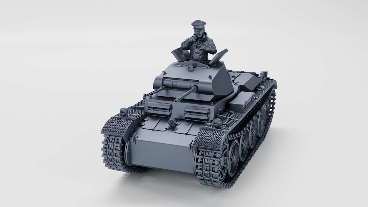 WG3D Panzer II Ausf.D (Sd.Kfz.121) + 3 Tankmen (Germany, WW2)