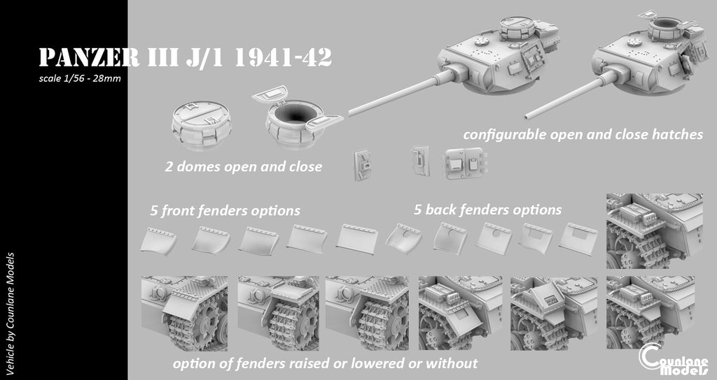 Counlane Panzer III J1 1941-42 (Germany, WWII)