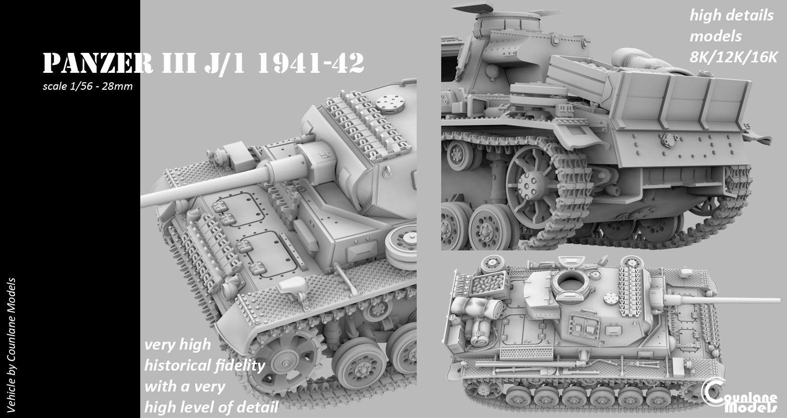 Counlane Panzer III J1 1941-42 (Germany, WWII)