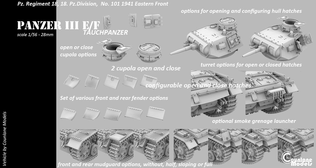 Counlane Panzer III E Tauchpanzer 1940 (Germany, WW2)