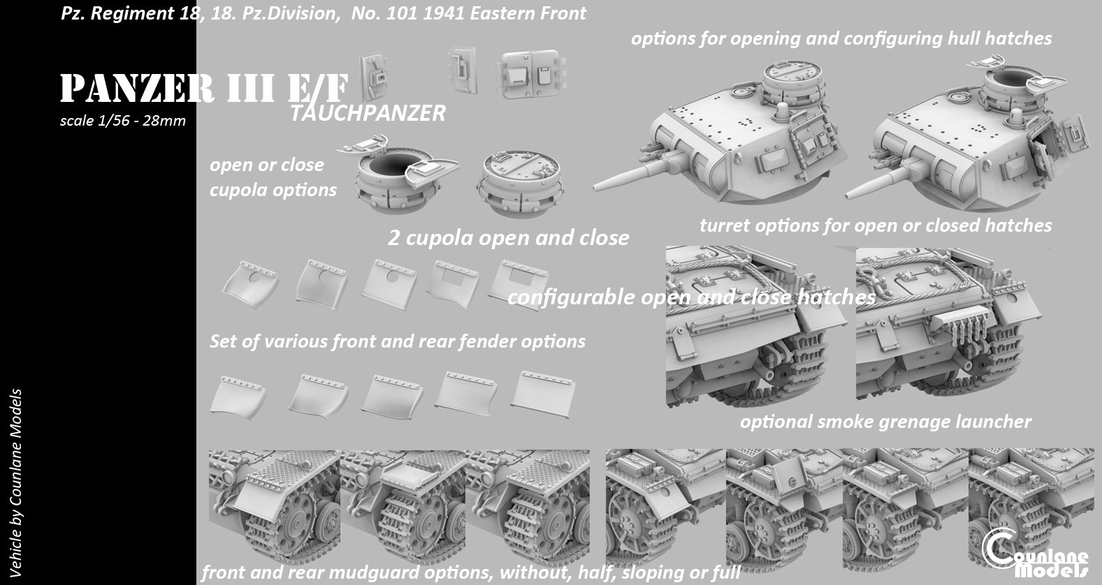 Counlane Panzer III E Tauchpanzer 1940 (Germany, WW2)