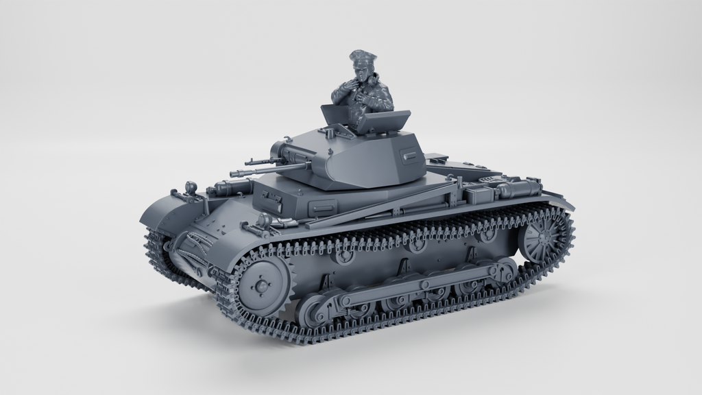 WG3D Panzer II Ausf.A (Sd.Kfz.121) + 3 Tankmen (Germany, 1934, Interwar)