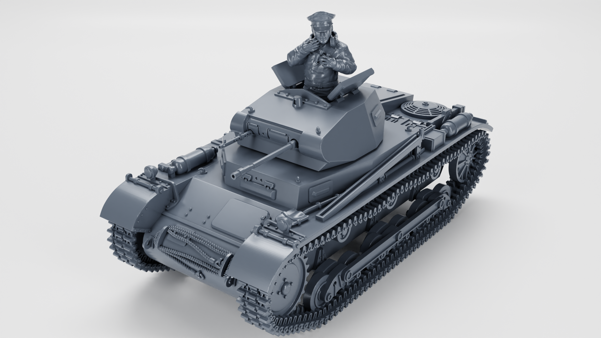 WG3D Panzer II Ausf.A (Sd.Kfz.121) + 3 Tankmen (Germany, 1934, Interwar)