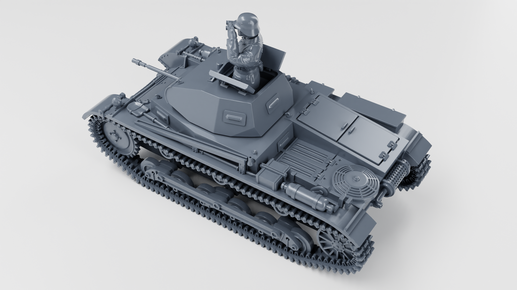 WG3D Panzer II Ausf.A (Sd.Kfz.121) + 3 Tankmen (Germany, 1934, Interwar)