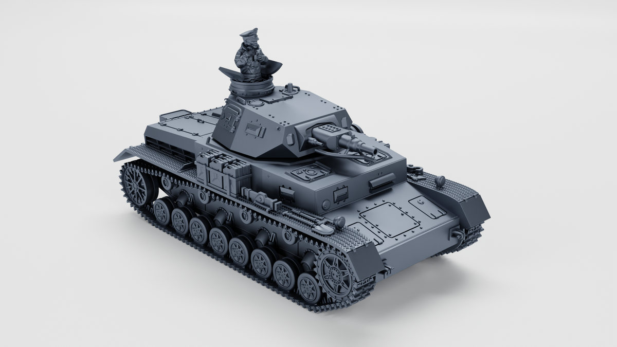 WG3D Panzer IV Ausf.C + 3 Tankmen (Germany, WW2)
