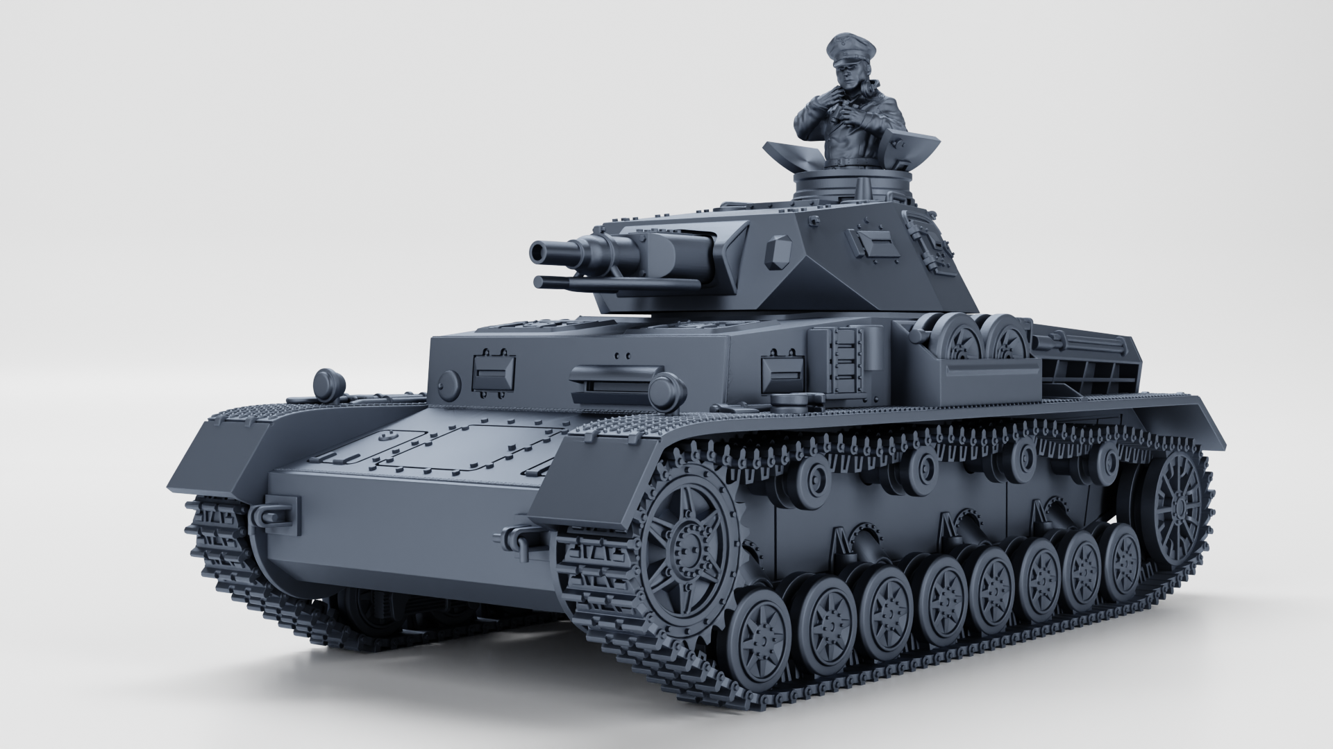 WG3D Panzer IV Ausf.C + 3 Tankmen (Germany, WW2)