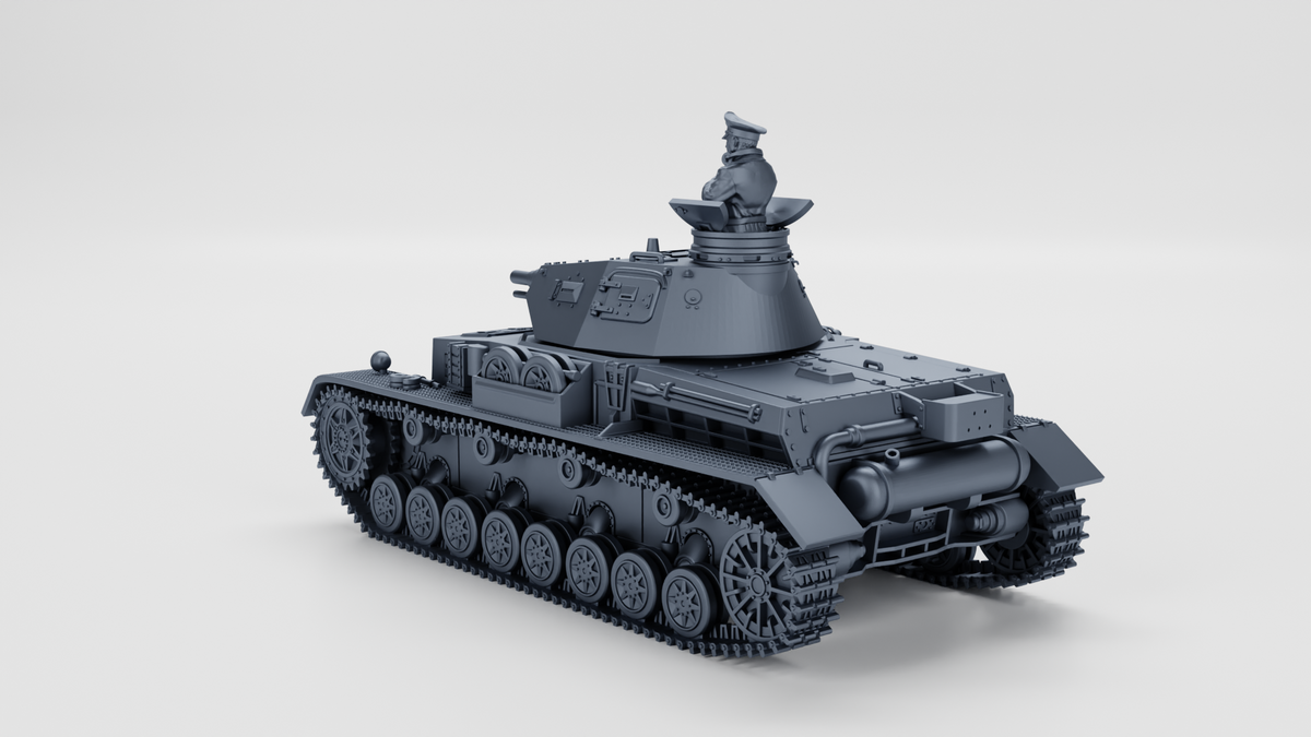 WG3D Panzer IV Ausf.C + 3 Tankmen (Germany, WW2)