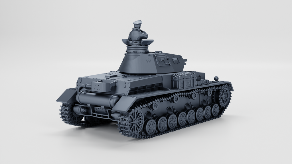 WG3D Panzer IV Ausf.C + 3 Tankmen (Germany, WW2)
