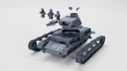 WG3D Panzer IV Ausf.C + 3 Tankmen (Germany, WW2)
