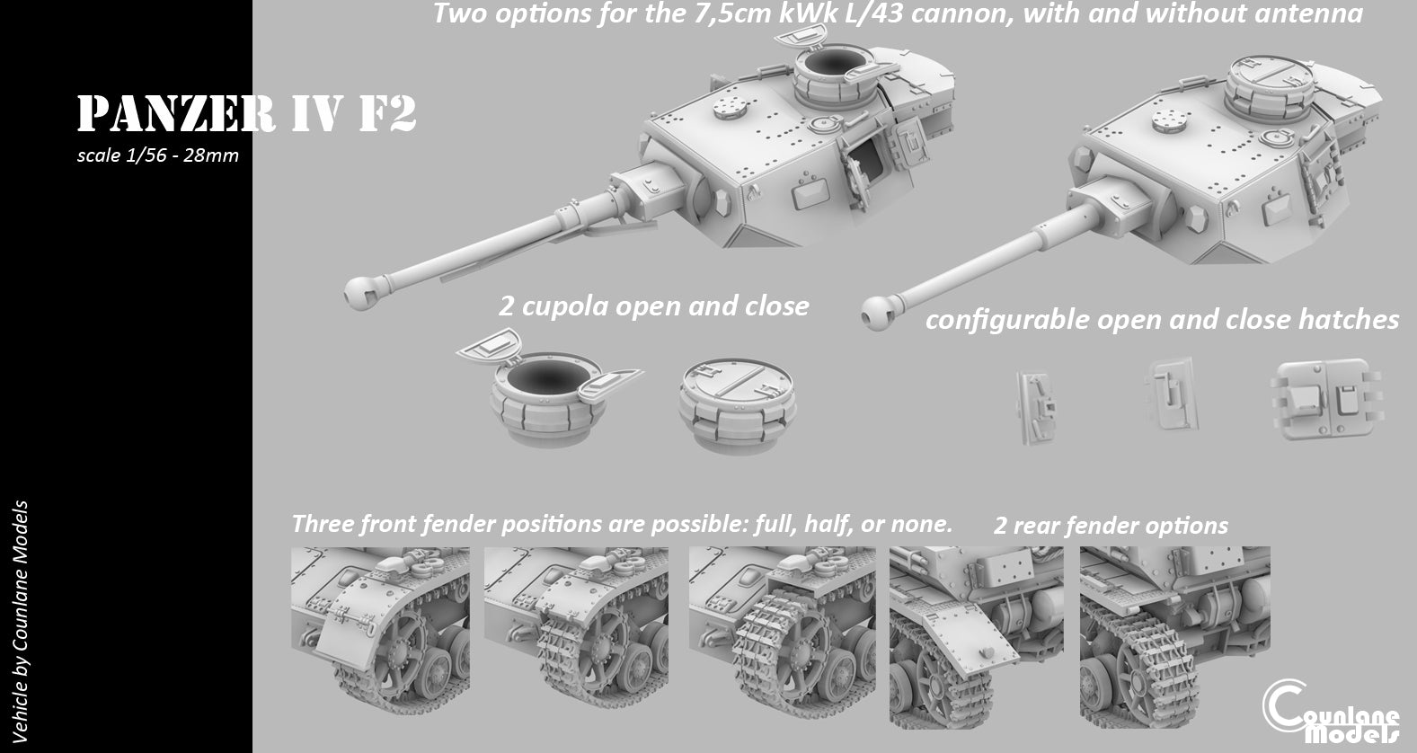 Counlane Panzer IV F2 1942 (Germany, WWII)