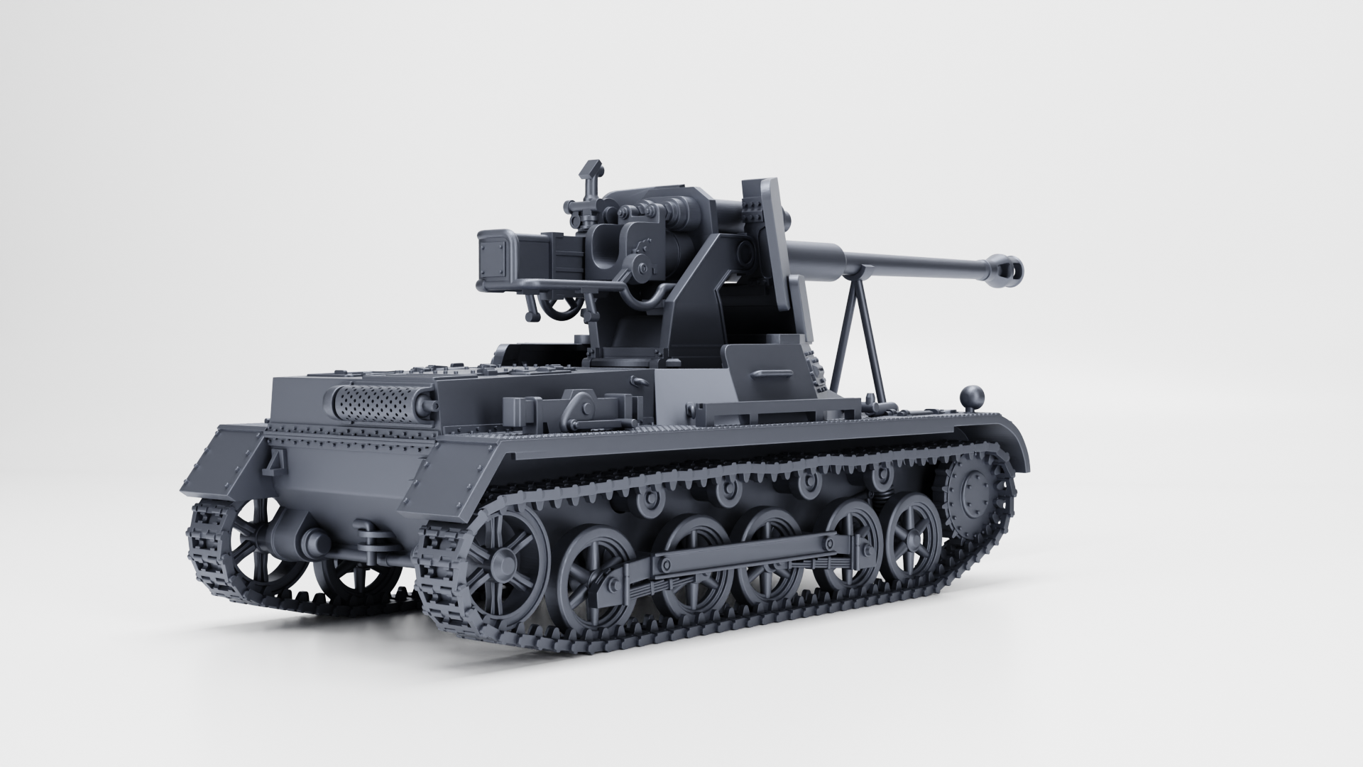 WG3D Panzer I Ausf.B mit 7.5 cm StuK 40 (Panzerjager I B) (Ad-Hoc, Germany, WW2)