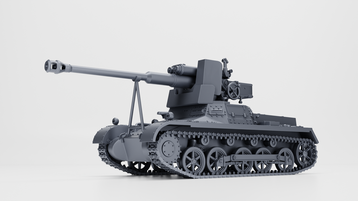 WG3D Panzer I Ausf.B mit 7.5 cm StuK 40 (Panzerjager I B) (Ad-Hoc, Germany, WW2)