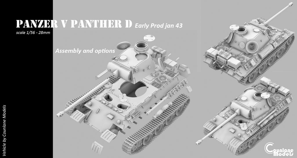 Counlane Panzer V Panther Ausf. D Early Jan. 1943 (Germany, WW2)