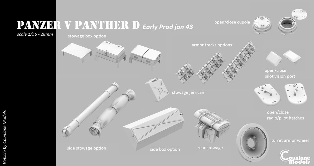 Counlane Panzer V Panther Ausf. D Early Jan. 1943 (Germany, WW2)