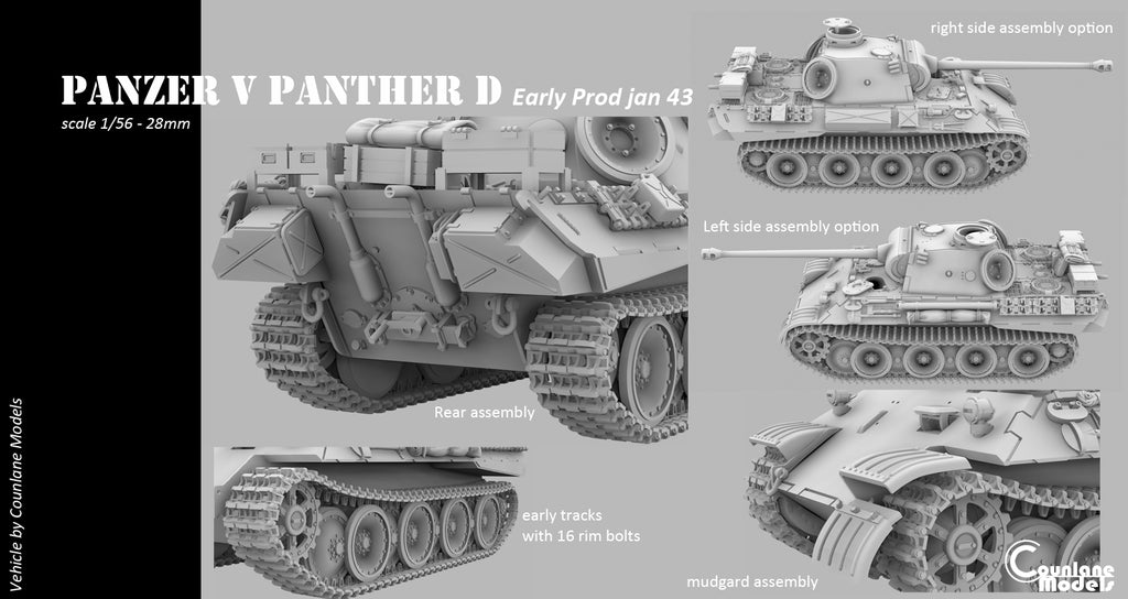 Counlane Panzer V Panther Ausf. D Early Jan. 1943 (Germany, WW2)