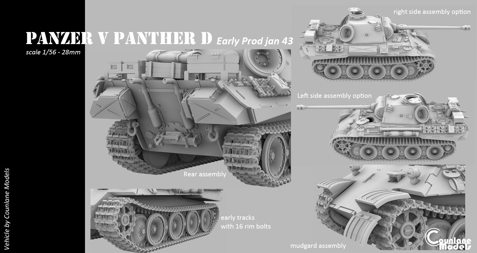 Counlane Panzer V Panther Ausf. D Early Jan. 1943 (Germany, WW2)
