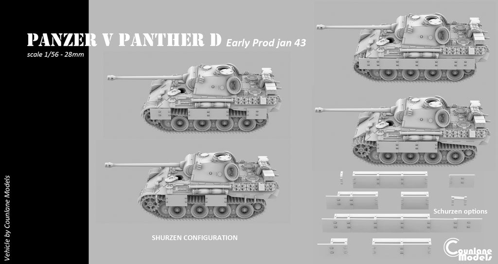 Counlane Panzer V Panther Ausf. D Early Jan. 1943 (Germany, WW2)