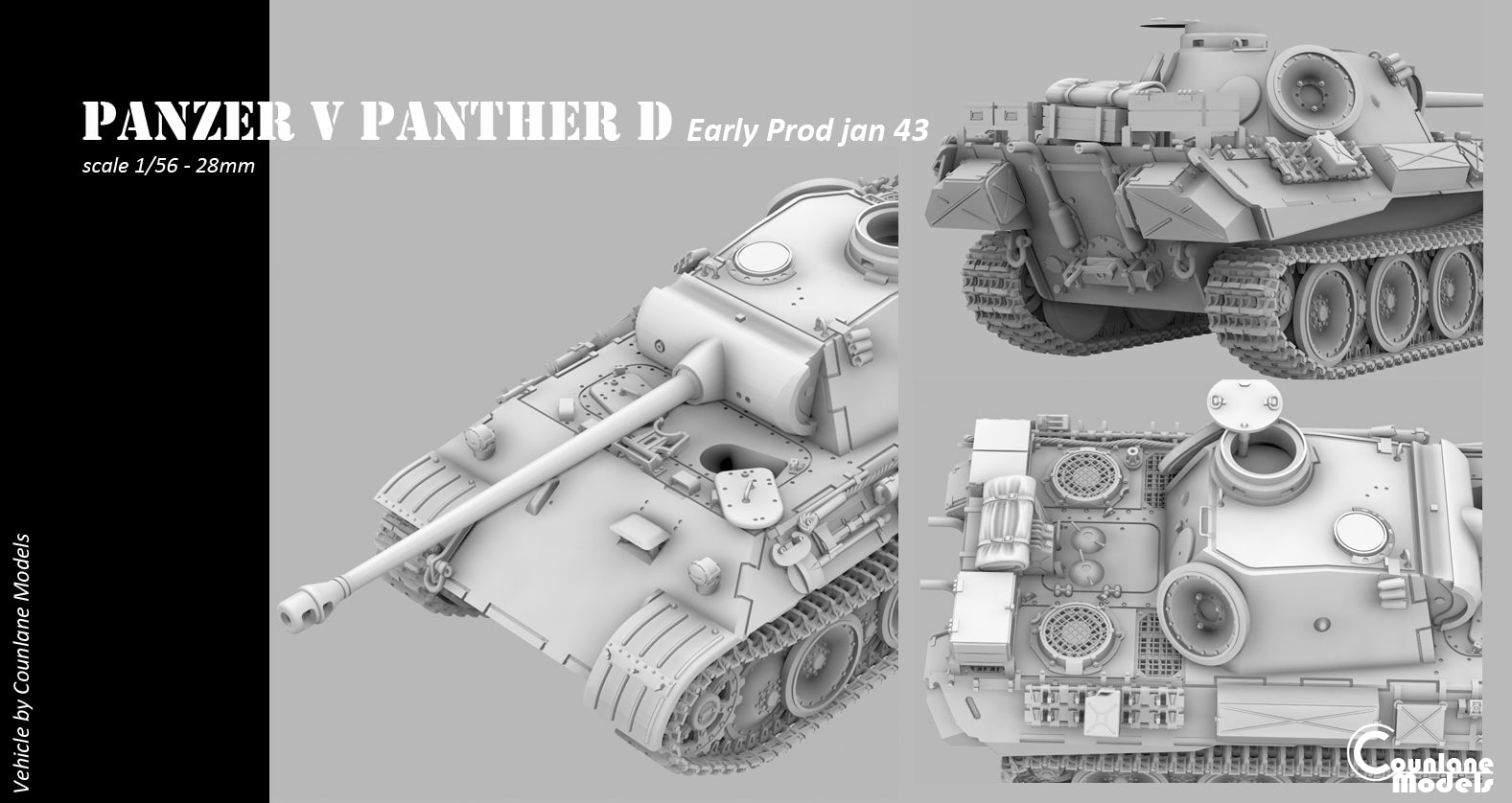 Counlane Panzer V Panther Ausf. D Early Jan. 1943 (Germany, WW2)